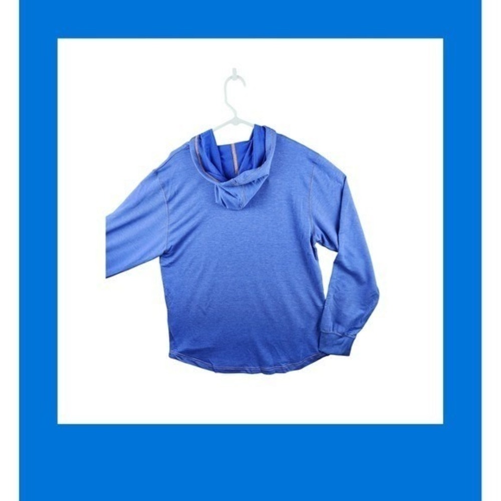 True Fan New York Mets Royal Blue Baseball Hoodie Button Neck Size Medium - Picture 3 of 11